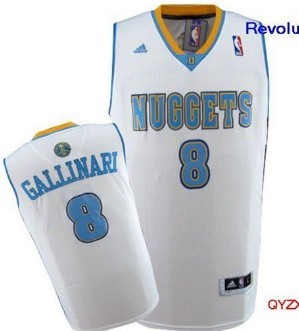 Denver Nuggets #8 Danilo Gallinari Revolution 30 Swingman White Jersey 