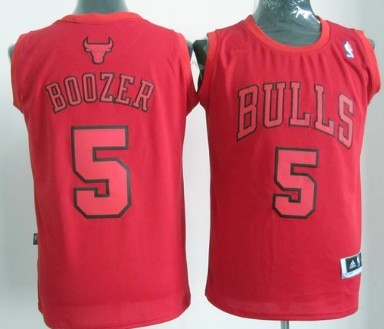 Chicago Bulls #5 Carlos Boozer Revolution 30 Swingman Red Big Color Jersey 