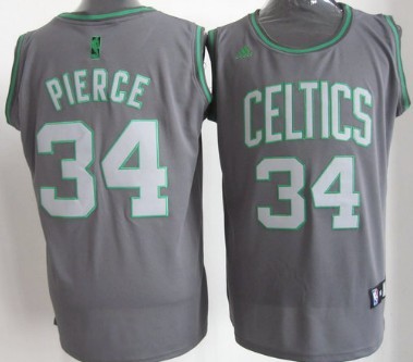 Boston Celtics #34 Paul Pierce Gray Shadow Jersey 