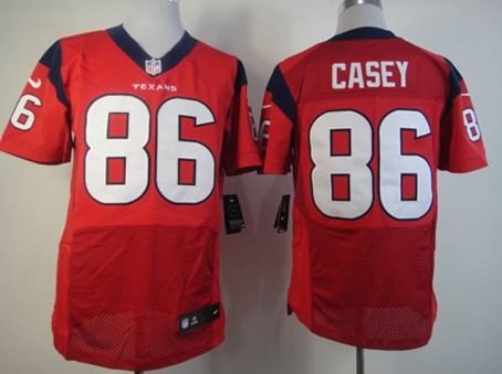 Nike Houston Texans #86 James Casey Red Elite Jersey 