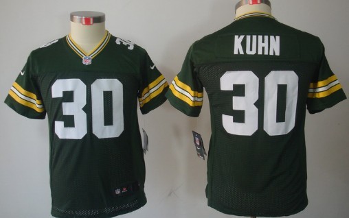 Nike Green Bay Packers #30 John Kuhn Green Limited Kids Jersey 