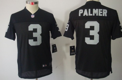 Nike Oakland Raiders #3 Carson Palmer Black Limited Kids Jersey