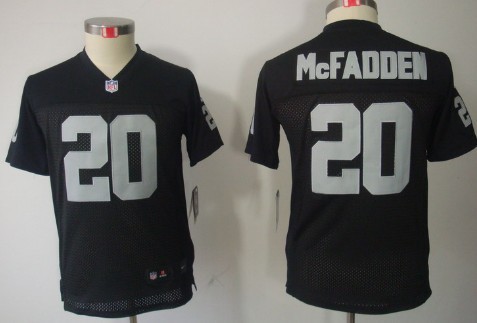 Nike Oakland Raiders #20 Darren McFadden Black Limited Kids Jersey 