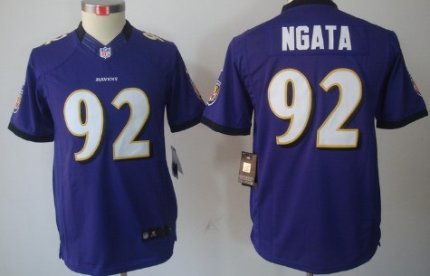 Nike Baltimore Ravens #92 Haloti Ngata Purple Limited Kids Jersey 