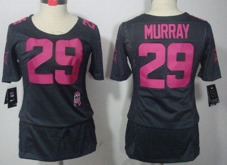 Nike Dallas Cowboys #29 DeMarco Murray Breast Cancer Awareness Gray Womens Jersey