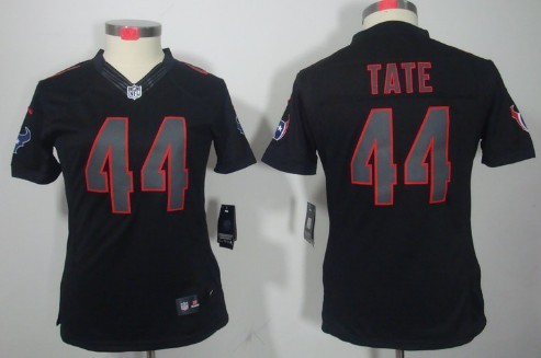 Nike Houston Texans #44 Ben Tate Black Impact Limited Womens Jersey 