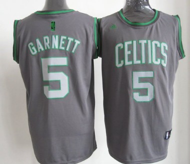 Boston Celtics #5 Kevin Garnett Gray Shadow Jersey 