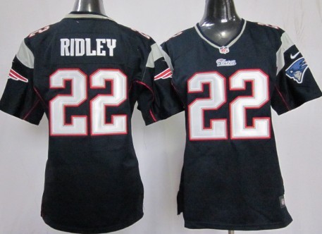 Nike New England Patriots #22 Stevan Ridley Blue Game Womens Jersey 