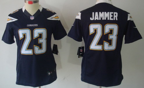 Nike San Diego Chargers #23 Quentin Jammer Navy Blue Limited Womens Jersey 