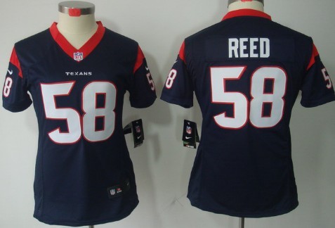 Nike Houston Texans #58 Brooks Reed Blue Limited Womens Jersey 