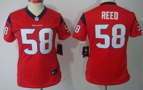 Nike Houston Texans #58 Brooks Reed Red Limited Womens Jersey 