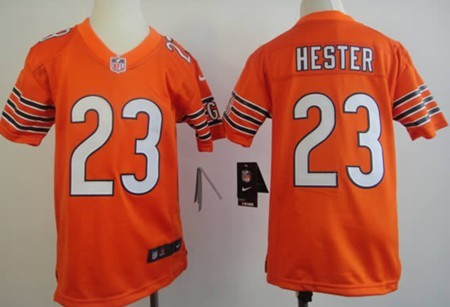 Nike Chicago Bears #23 Devin Hester Orange Game Kids Jersey 