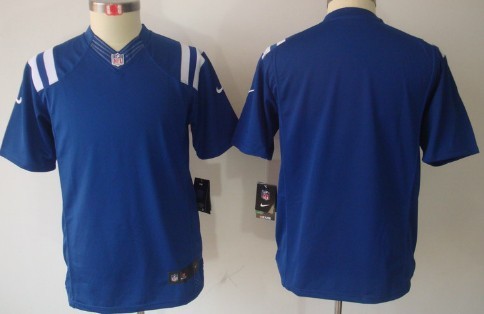Nike Indianapolis Colts Blank Blue Limited Kids Jersey 