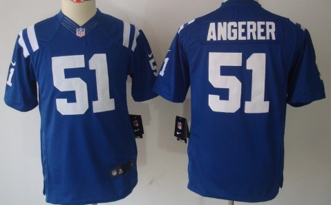 Nike Indianapolis Colts #51 Pat Angerer Blue Limited Kids Jersey 