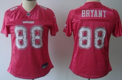Dallas Cowboys #88 Dez Bryant Pink Star Struck Fashion Womens Jersey 