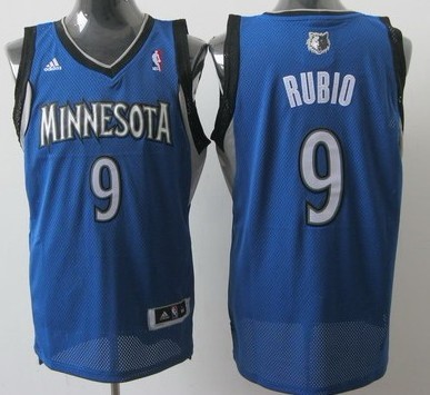 Minnesota Timberwolves #9 Ricky Rubio Blue Swingman Jersey