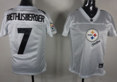 Pittsburgh Steelers #7 Ben Roethlisberger 2011 White Stitched Womens Jersey 