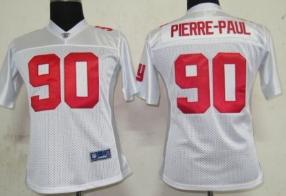 New York Giants #90 Jason Pierre-Paul White Womens Jersey
