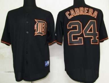 Detroit Tigers #24 Miguel Cabrera Black Fashion Jersey 
