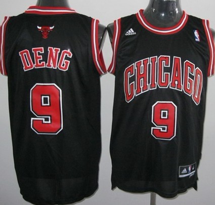 Chicago Bulls #9 Luol Deng Revolution 30 Swingman Black Jersey 