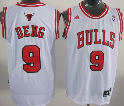 Chicago Bulls #9 Luol Deng Revolution 30 Swingman White Jersey 