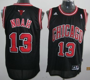 Chicago Bulls #13 Joakim Noah Revolution 30 Swingman Black Jersey 