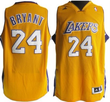 Los Angeles Lakers #24 Kobe Bryant Revolution 30 Swingman Yellow Jersey