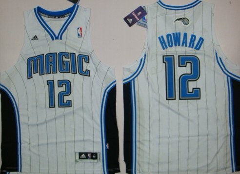 Orlando Magic #12 Dwight Howard Revolution 30 Swingman White Jersey