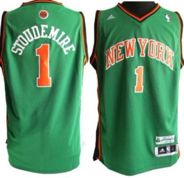 New York Knicks #1 Amare Stoudemire Revolution 30 Swingman Green Jersey