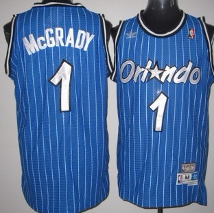 Orlando Magic #1 Tracy McGrady Blue Swingman Throwback Jersey