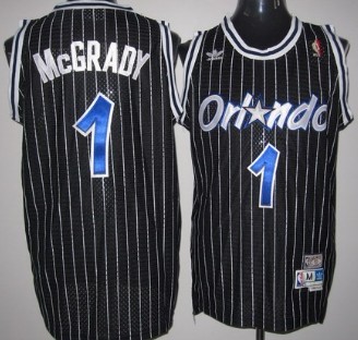 Orlando Magic #1 Tracy McGrady Black Swingman Throwback Jersey