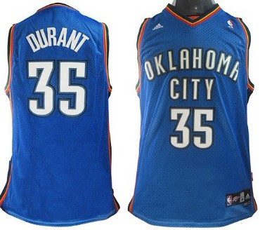 Oklahoma City Thunder #35 Kevin Durant Blue Swingman Jersey 