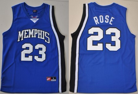 Memphis Tigers #23 Derrick Rose Blue Jersey