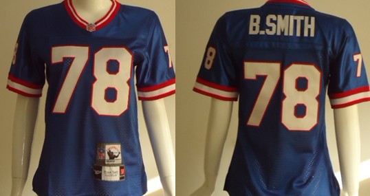 Buffalo Bills #78 Bruce Smith Blue Throwback Womens Jersey