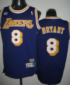 Los Angeles Lakers #8 Kobe Bryant Purple Swingman Throwback Jersey 