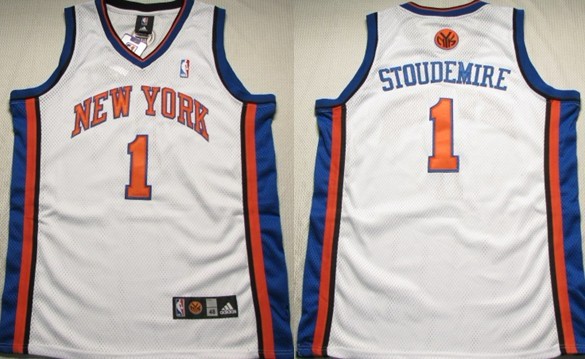New York Knicks #1 Amare Stoudemire White Swingman Jersey 