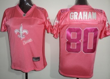New Orleans Saints #80 Jimmy Graham 2011 Pink Stitched Womens Jersey
