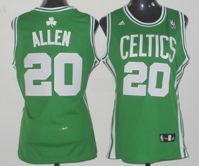 Boston Celtics #20 Ray Allen Green Womens Jersey
