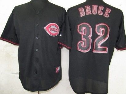Cincinnati Reds #32 Jay Bruce Black Fashion Jersey  