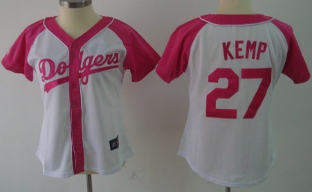 Los Angeles Dodgers #27 Matt Kemp 2012 Fashion Womens by Majestic Athletic Jersey 