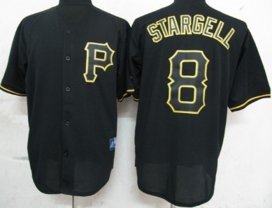 Pittsburgh Pirates #8 Willie Stargell Black Fashion Jersey 