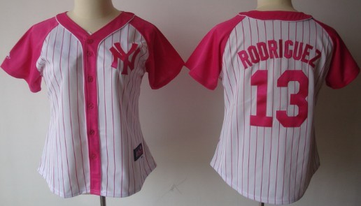 New York Yankees #13 Alex Rodriguez 2012 Fashion Womens by Majestic Athletic Jersey 
