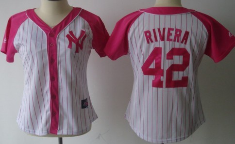 New York Yankees #42 Mariano Rivera 2012 Fashion Womens by Majestic Athletic Jersey 
