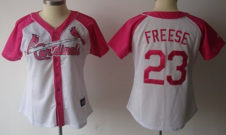 St. Louis Cardinals #23 David Freese 2012 Fashion Womens by Majestic Athletic Jersey 