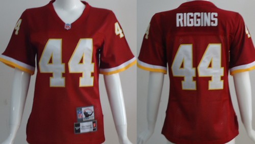 Washington Redskins #44 John Riggins Red Throwback Womens Jersey