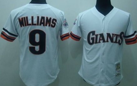 San Francisco Giants #9 Matt Williams 1989 White Throwback Jersey