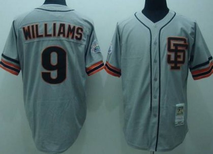 San Francisco Giants #9 Matt Williams 1989 Gray Throwback Jersey 