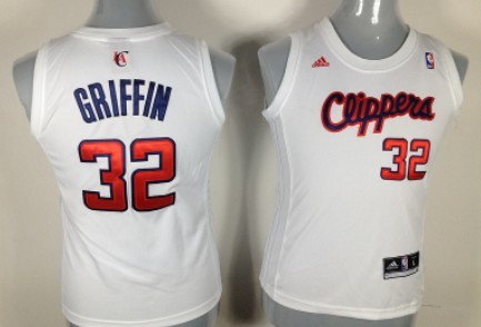Los Angeles Clippers #32 Blake Griffin White Womens Jersey