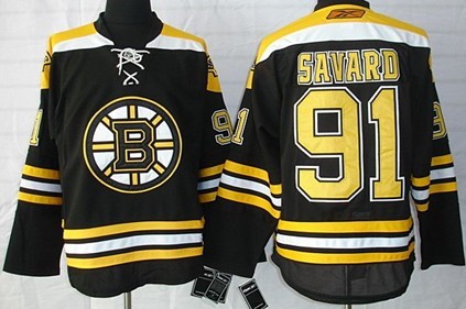 Boston Bruins #91 Marc Savard Black Jersey 