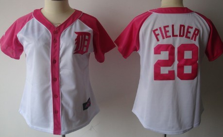 Detroit Tigers #28 Prince Fielder 2012 Fashion Womens by Majestic Athletic Jersey
